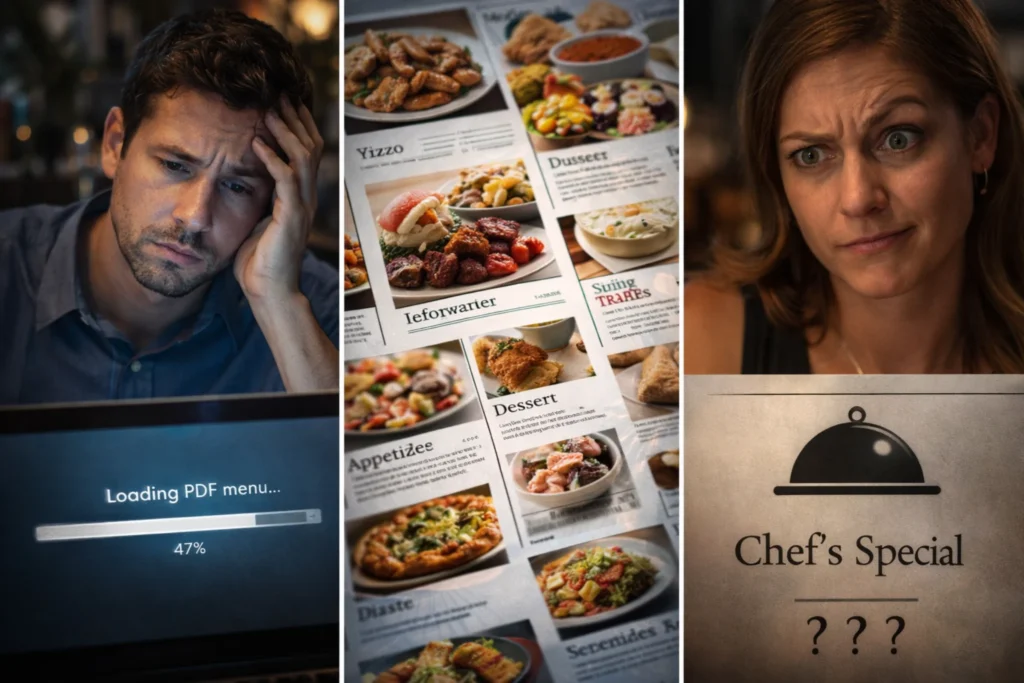 Clunky Food Menu Design That Frustrates Hungry Customers