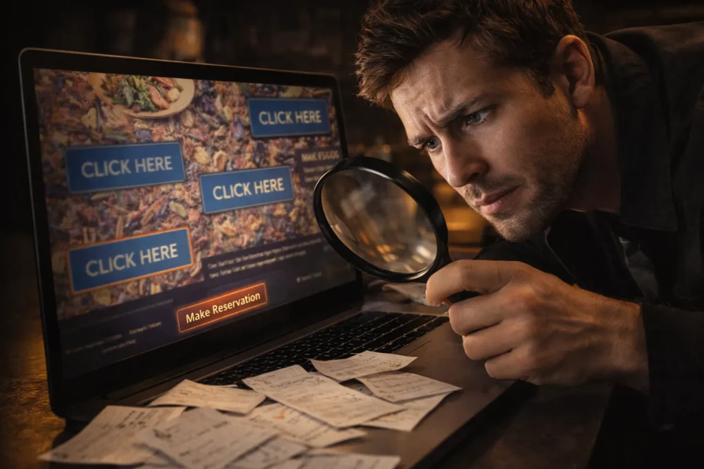 Weak CTAs and Hidden Reservation Buttons