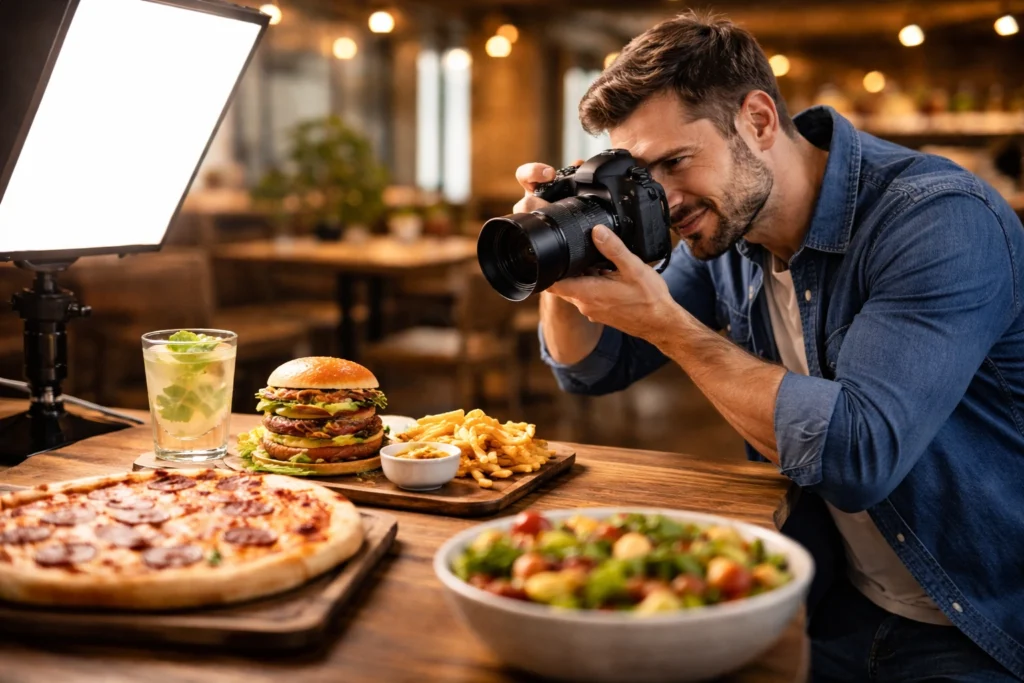 Real photos of your food build trust better than stock images